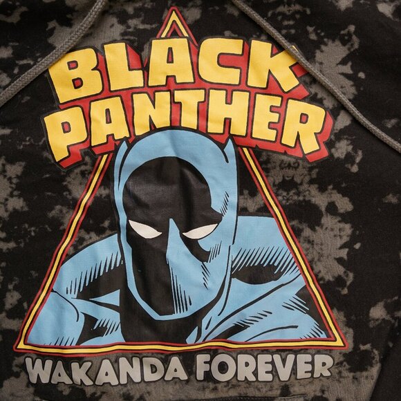 Marvel Black Panther Acid Wash Hoodie, Size Small - Picture 3 of 7